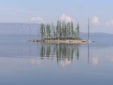 Курейское водохранилище, изображение ландшафта.