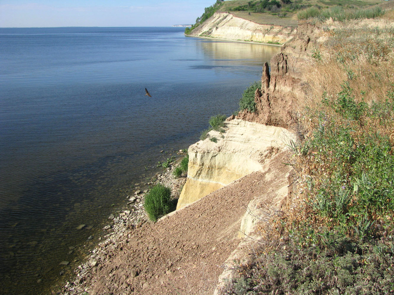 Волгоградское водохранилище, изображение ландшафта.