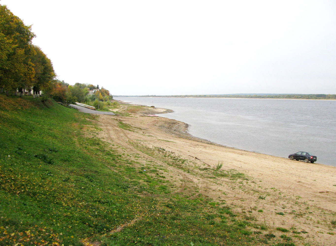 Куйбышевское водохранилище, изображение ландшафта.