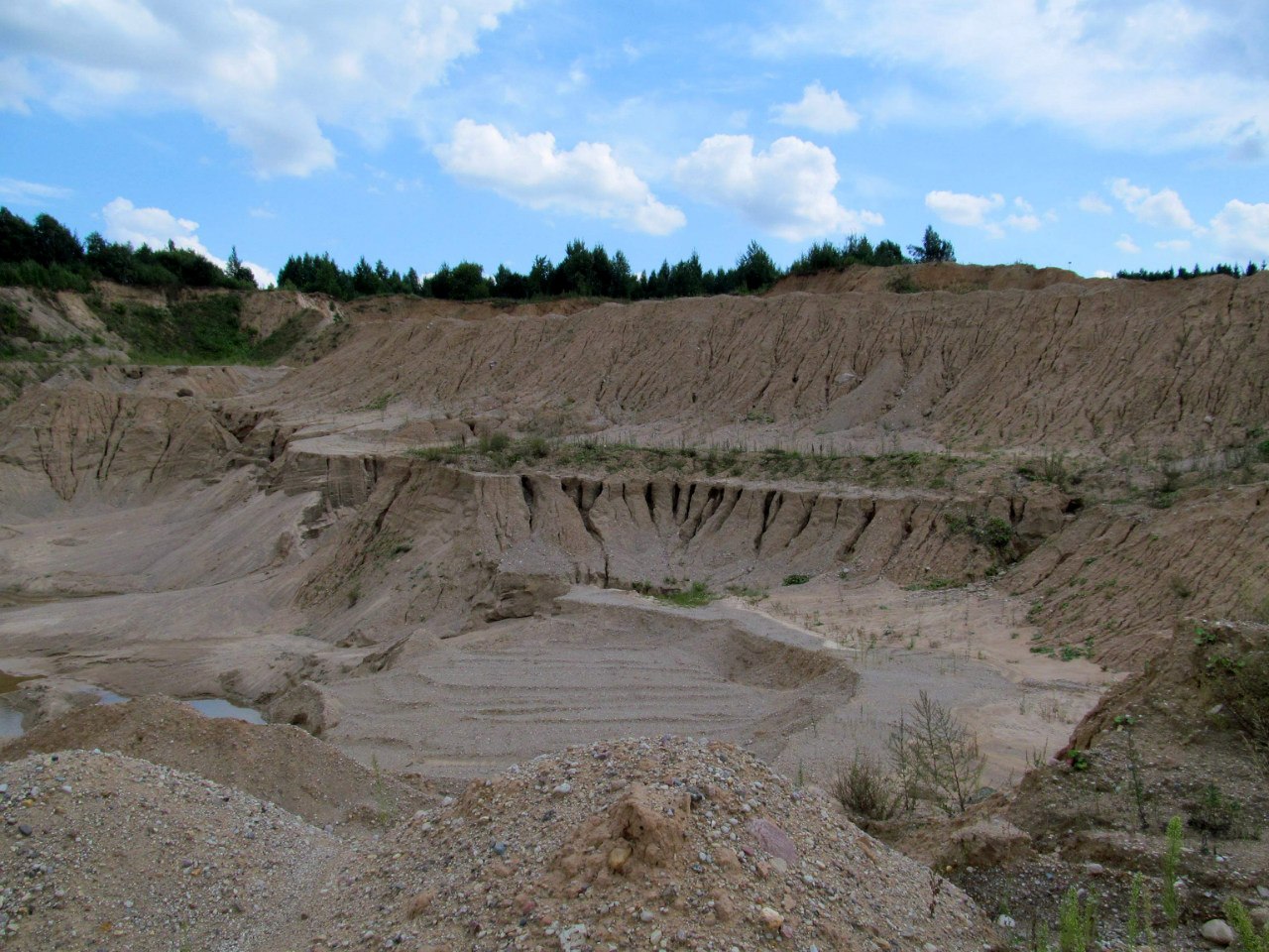 Песчаный карьер "Рутковское", изображение ландшафта.