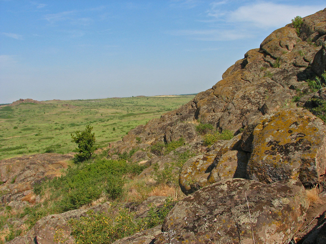 Заповедник "Каменные Могилы", изображение ландшафта.