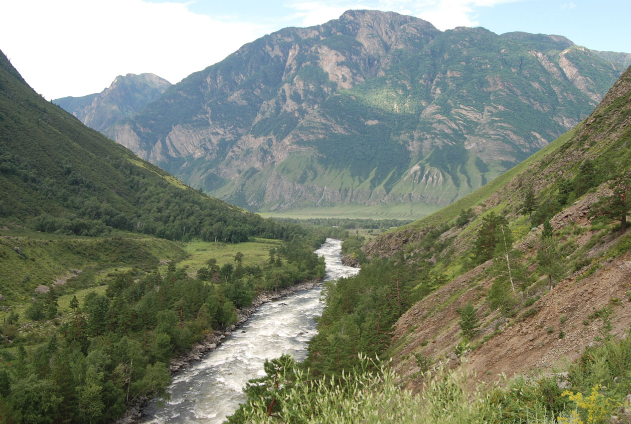 Долина реки Чульча, изображение ландшафта.
