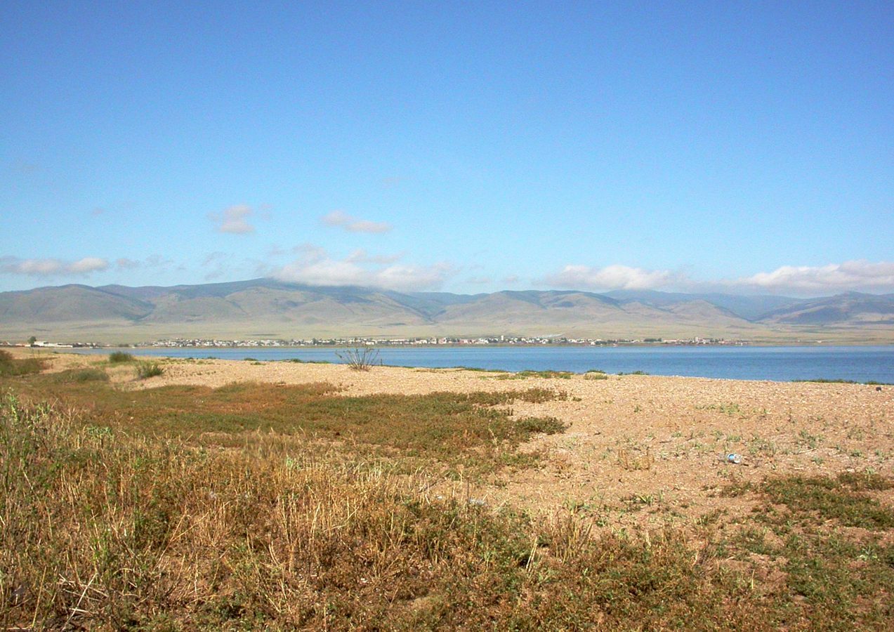 Южный берег Гусиного озера, изображение ландшафта.