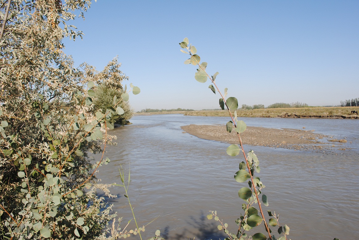 Река Зеравшан, изображение ландшафта.