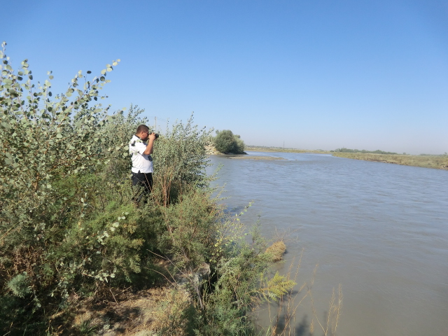 Река Зеравшан, изображение ландшафта.