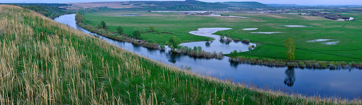 Правый берег реки Зай, изображение ландшафта.