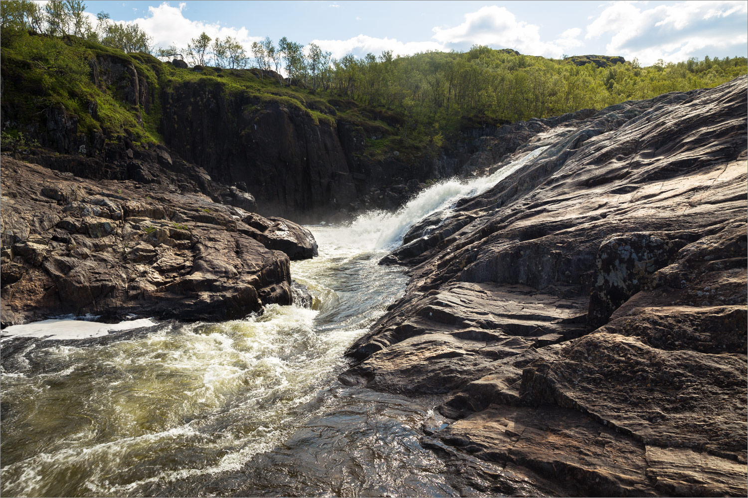 Мельничные водопады, image of landscape/habitat.