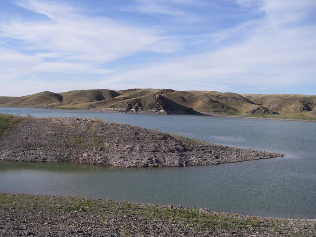 Куртинское водохранилище, изображение ландшафта.