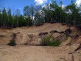 Песчаный карьер, изображение ландшафта.