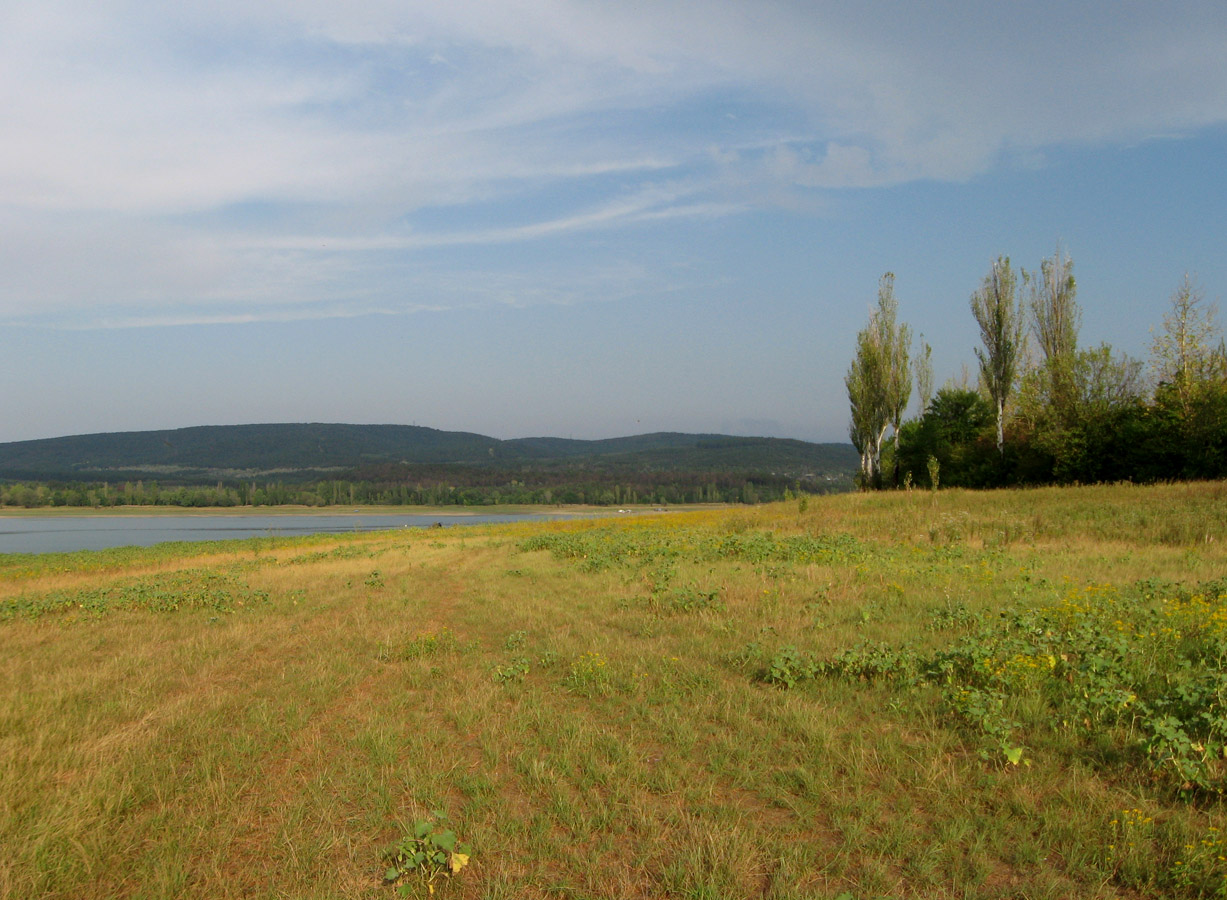 Симферопольское Водохранилище, изображение ландшафта.