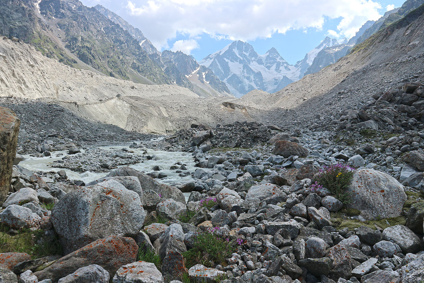 Ледник Нахашбита (Псыгансу), изображение ландшафта.