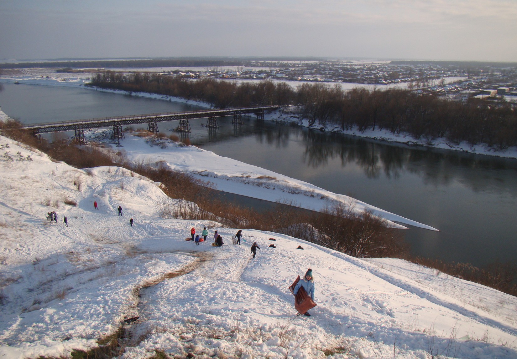 Берег Кубани в Усть-Лабинске, image of landscape/habitat.