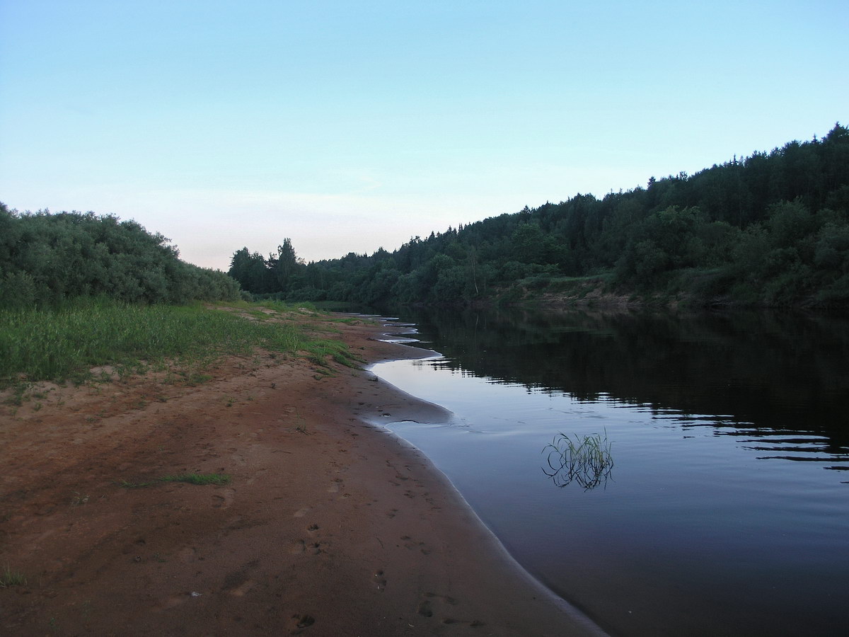 Луга у Кемки, изображение ландшафта.
