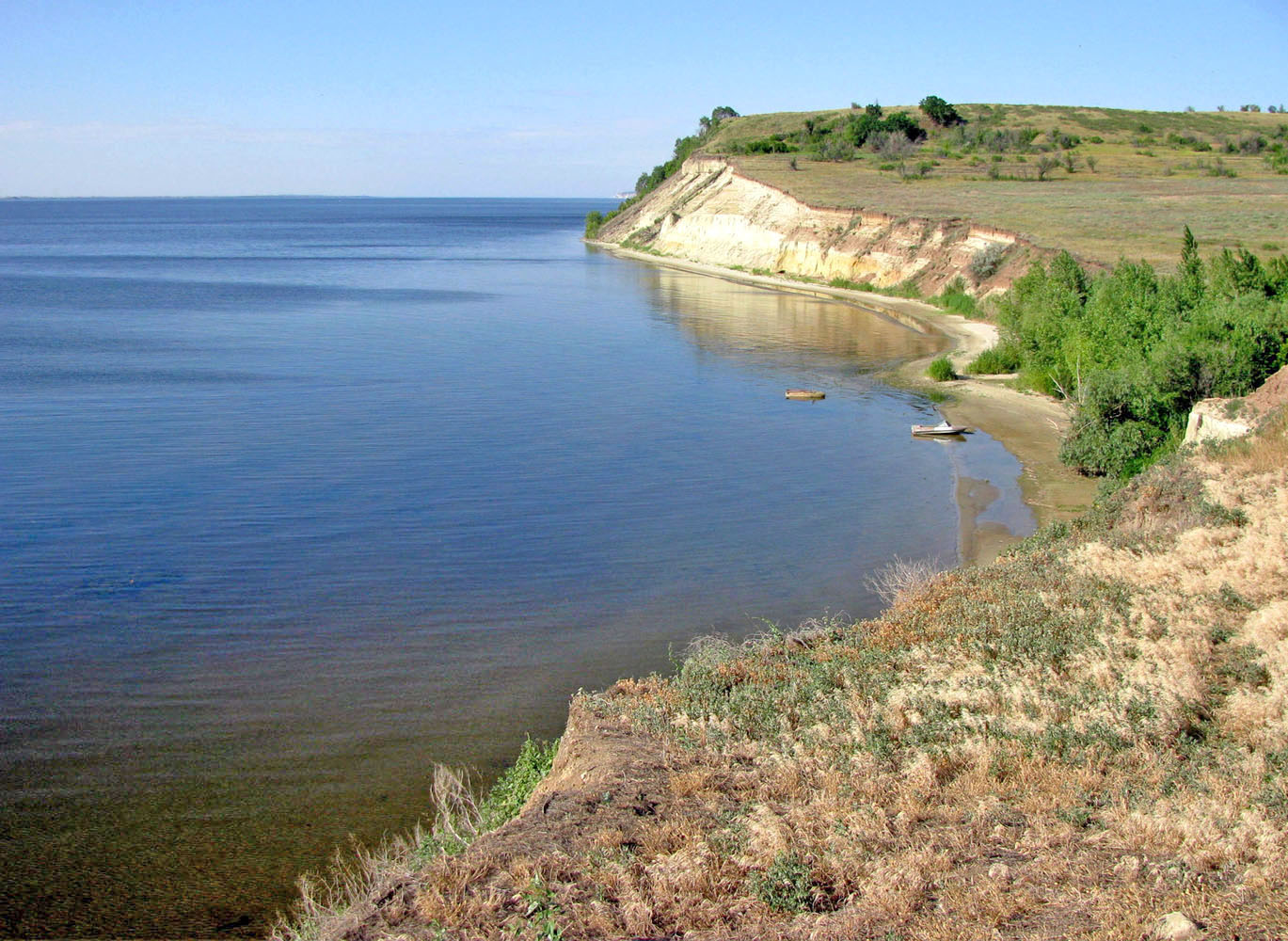 Волгоградское водохранилище, изображение ландшафта.