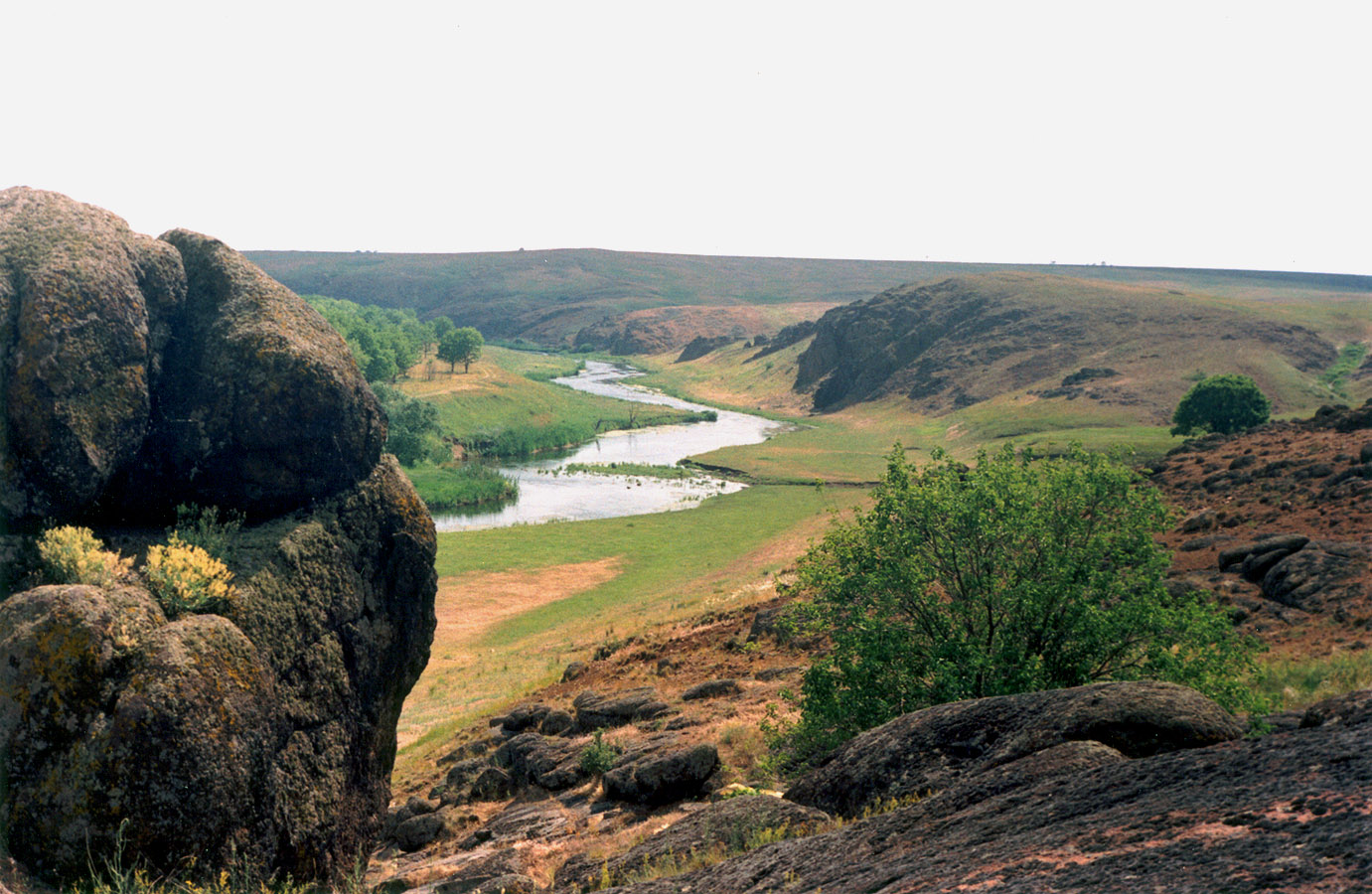 Правый берег Кальмиуса напротив Красного Октября, image of landscape/habitat.