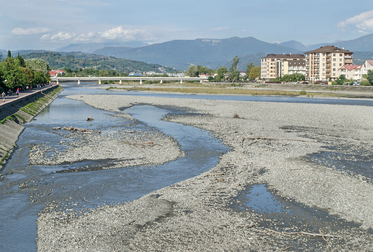 Устье реки Мзымта, image of landscape/habitat.