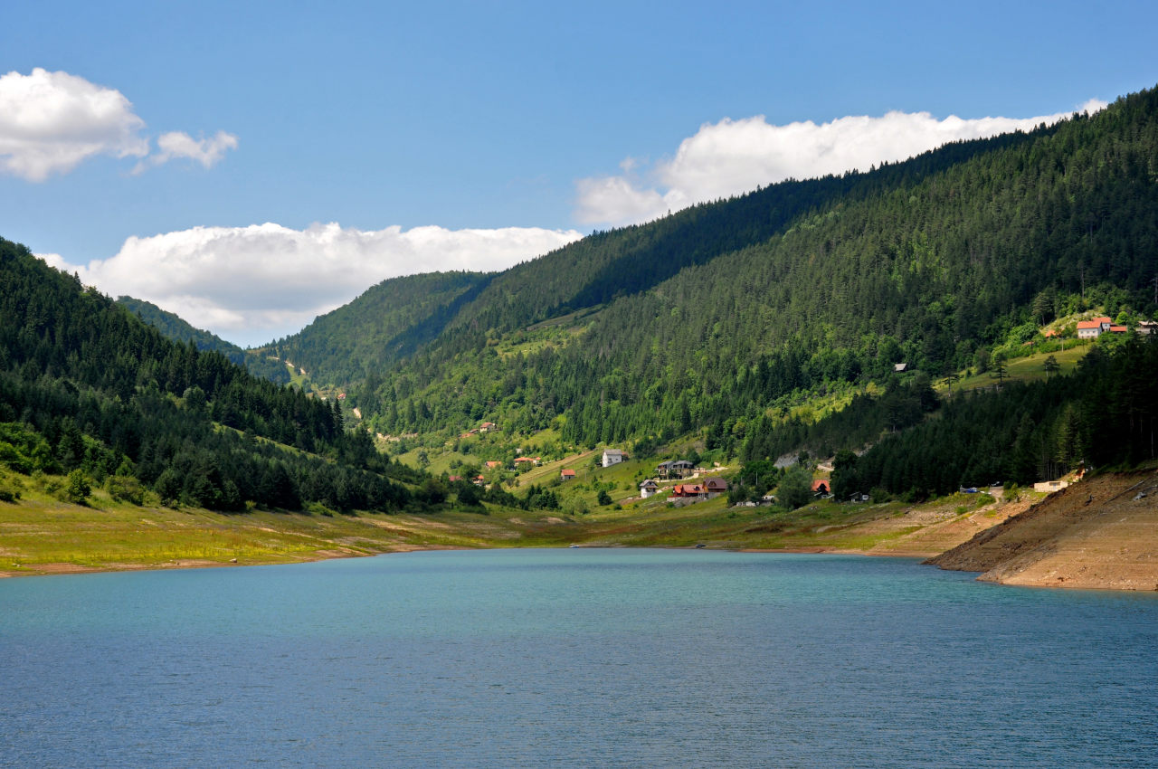 Западный берег озера Заовине, image of landscape/habitat.