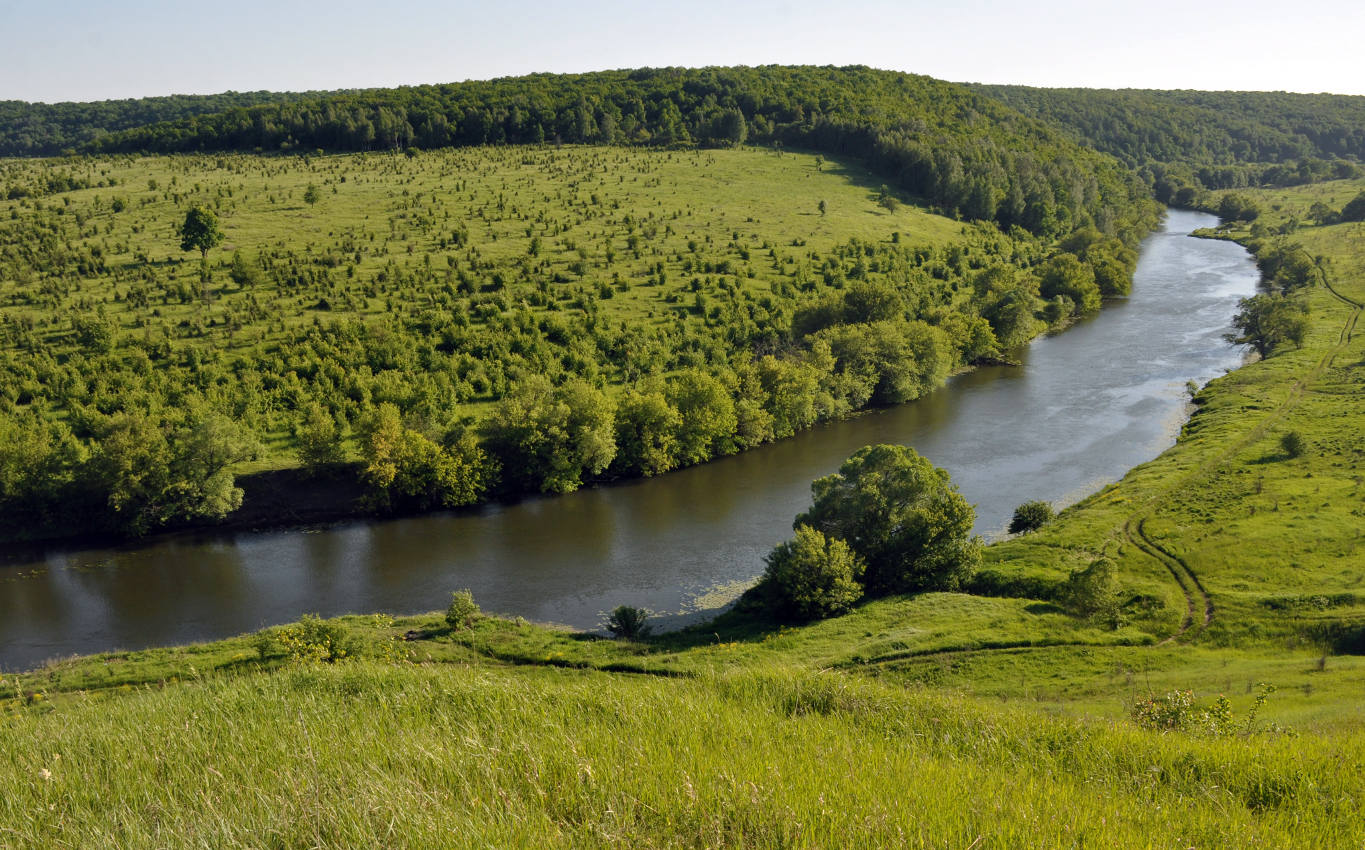 Долина реки Красивая Меча, изображение ландшафта.