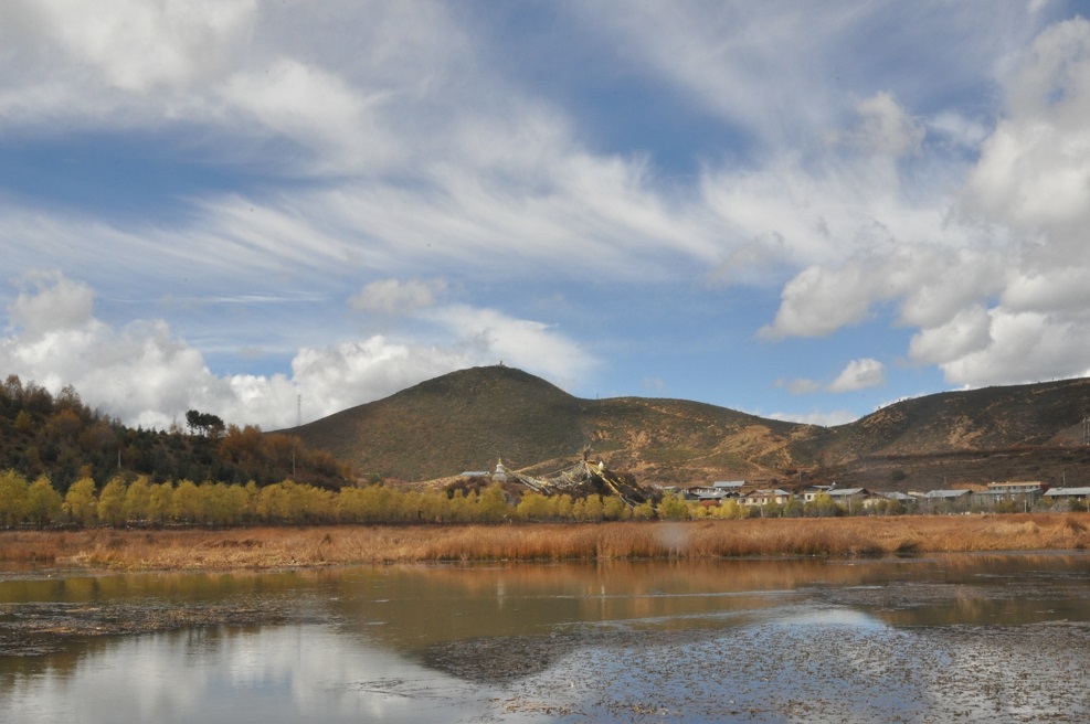 Озеро Ламуянгуо, изображение ландшафта.