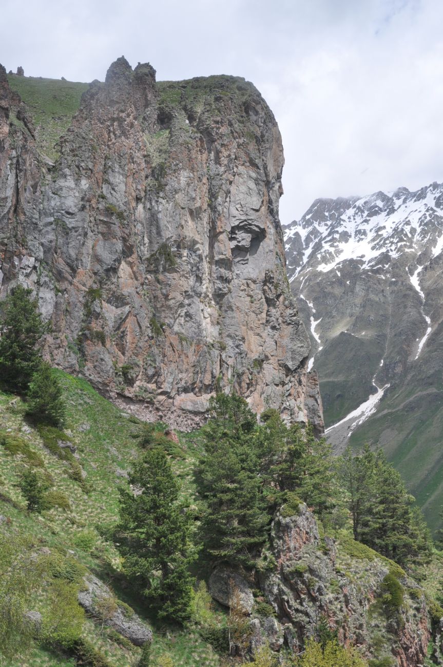 Отрог между р Терскол и Гарабаши, image of landscape/habitat.