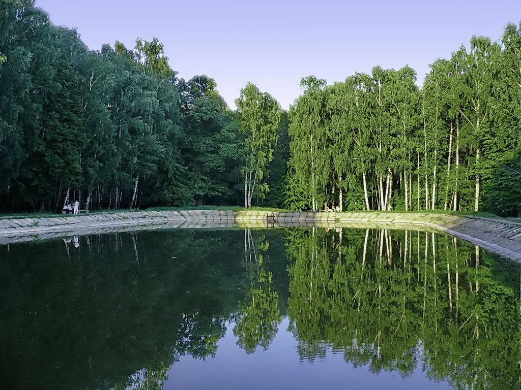 Городской парк, изображение ландшафта.