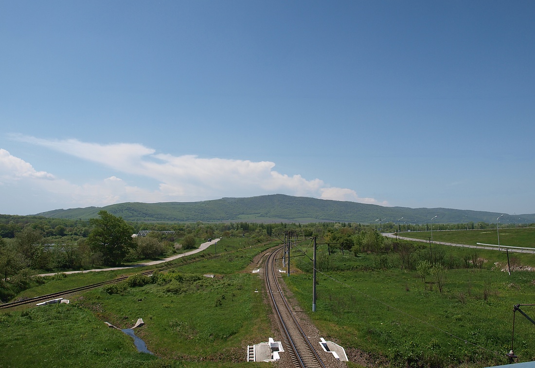 Север Осетинской равнины, изображение ландшафта.