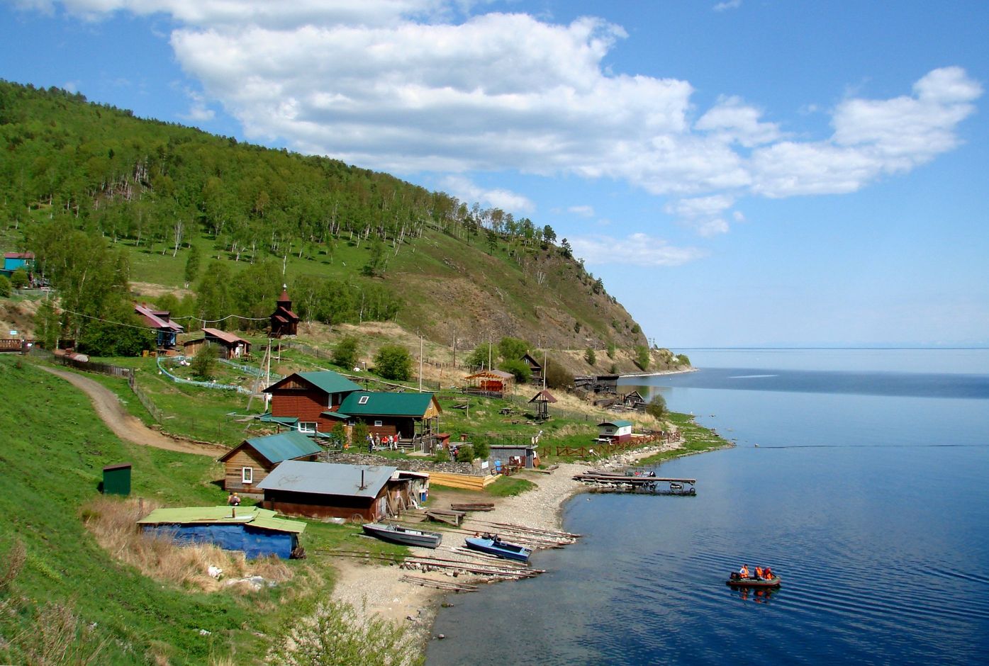 Кругобайкальская железная дорога, изображение ландшафта.