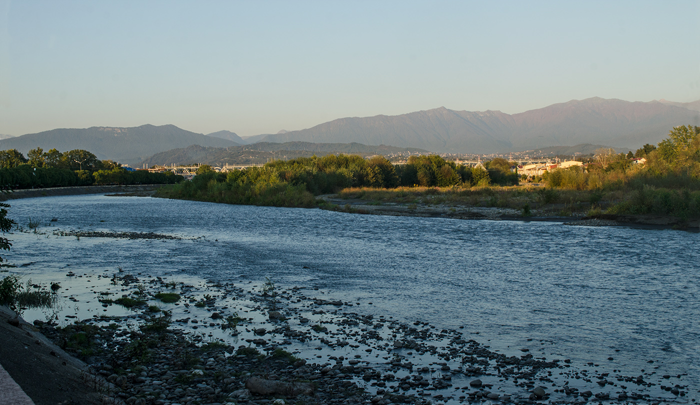 Устье реки Мзымта, image of landscape/habitat.