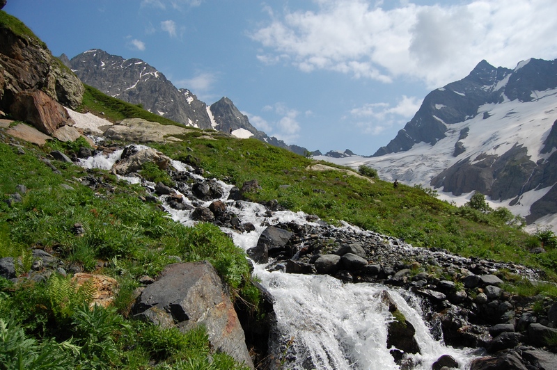 Ущелье Домбай-Ульген, image of landscape/habitat.