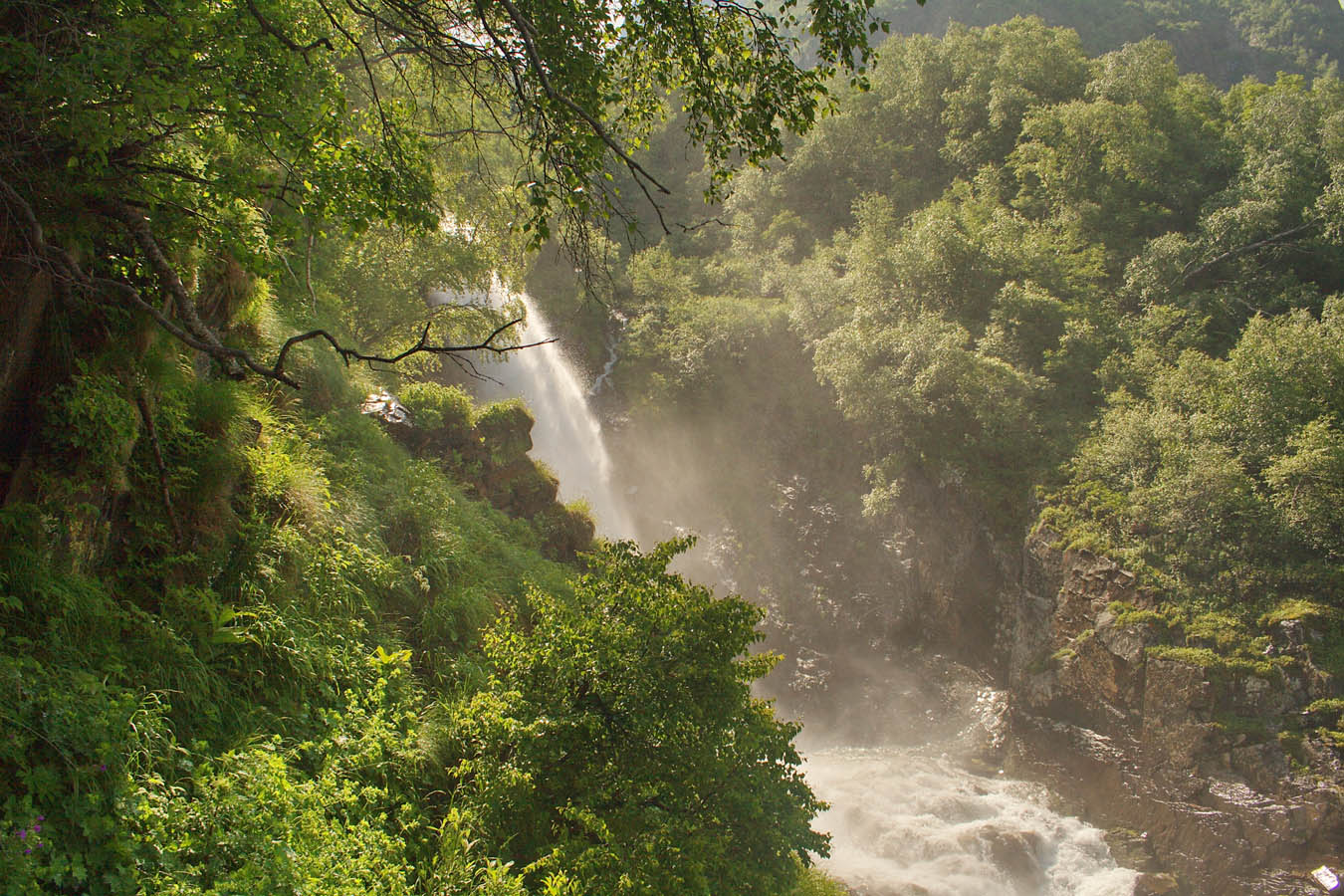 Долина реки Домбай-Ульген, image of landscape/habitat.