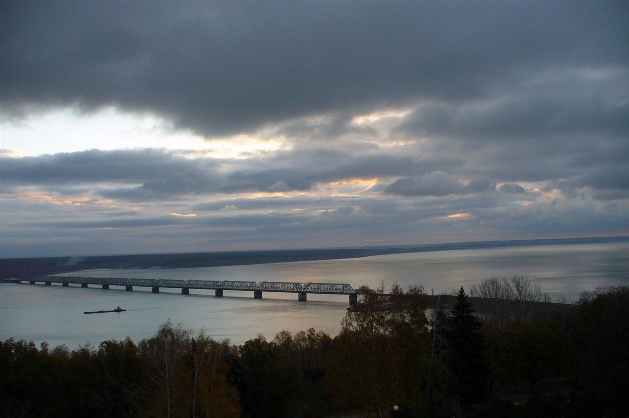 Куйбышевское водохранилище, изображение ландшафта.