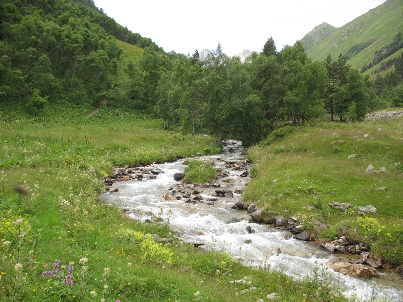 Ущелье реки Азгек, image of landscape/habitat.