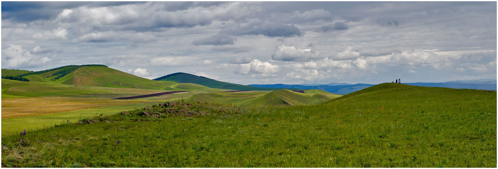 Хакасия - долина Чёрной речки, image of landscape/habitat.