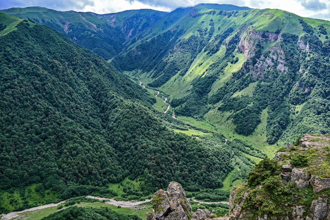 Ущелье реки Хулхулау, image of landscape/habitat.
