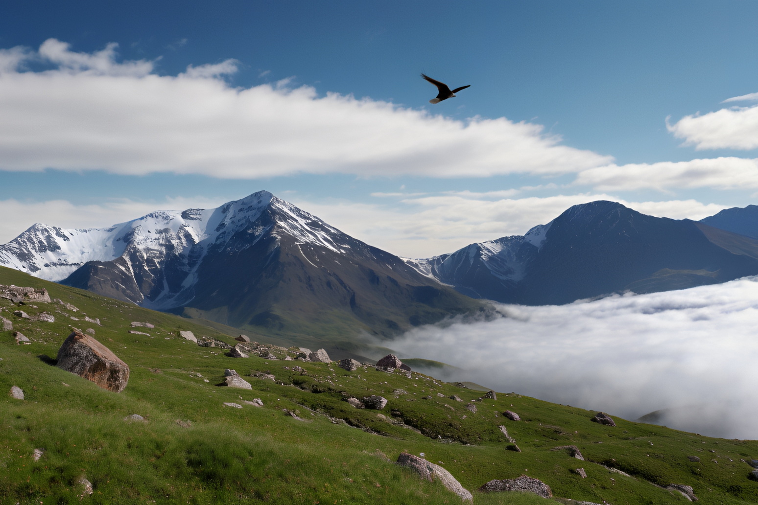 Гора Базардюзю, изображение ландшафта.