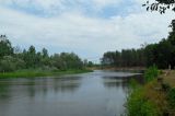 Река Киржач в нижнем течении, изображение ландшафта.