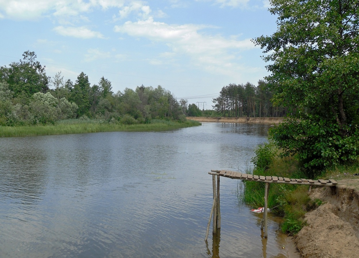 Река Киржач в нижнем течении, image of landscape/habitat.