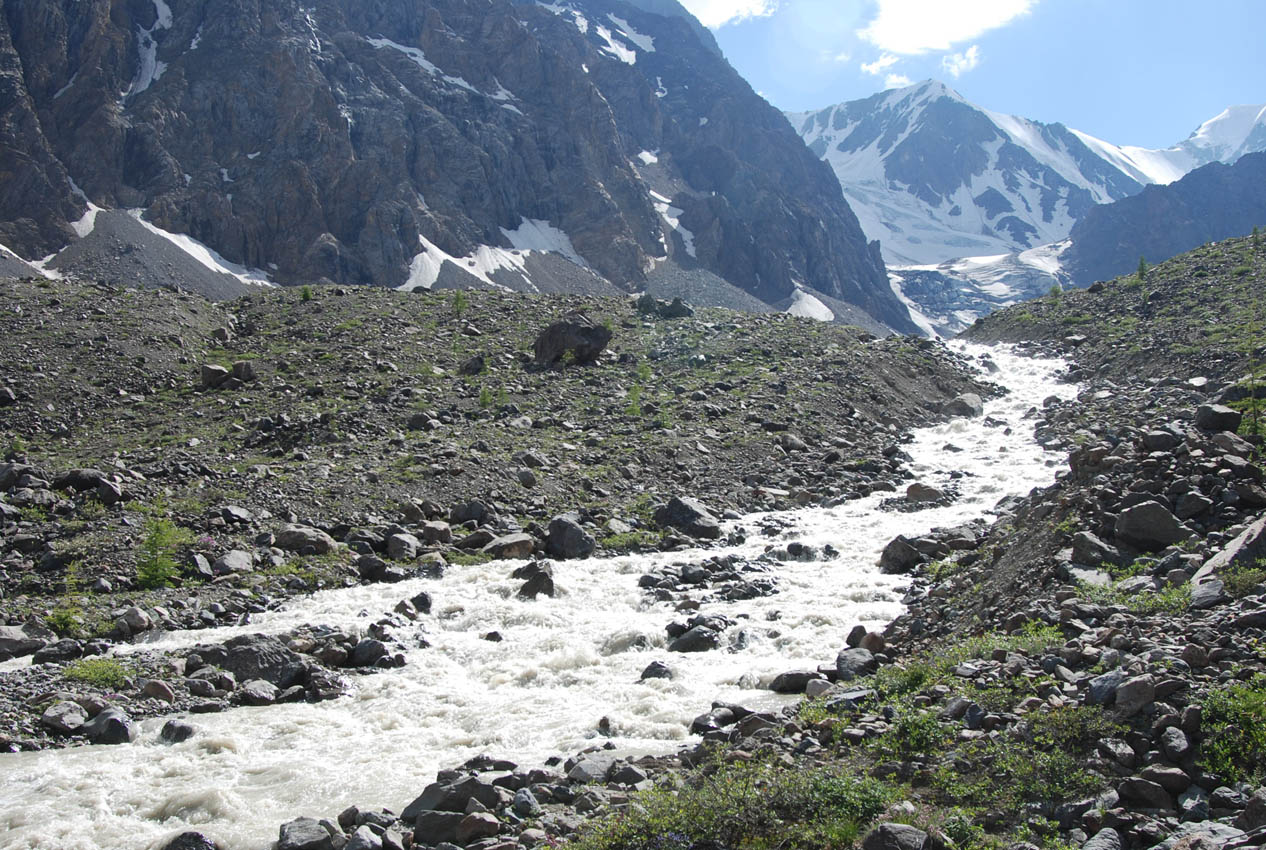 Верховья реки Актру, image of landscape/habitat.