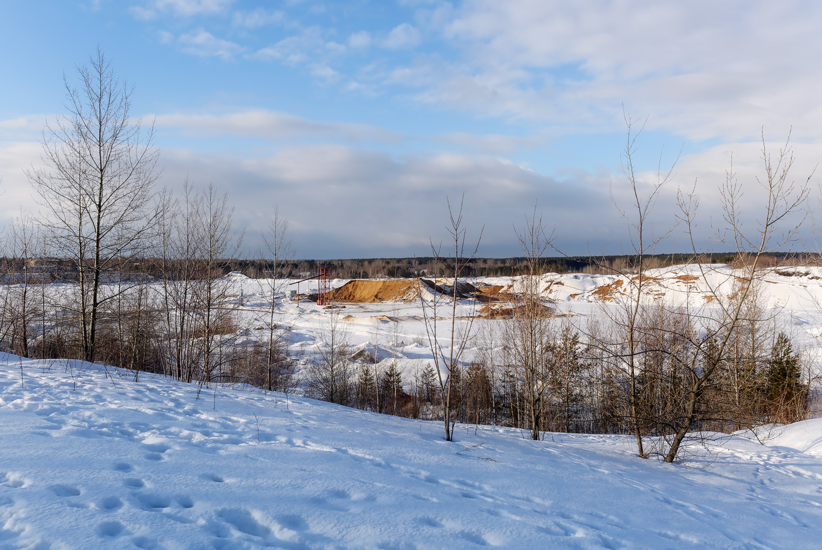 Песчаный карьер, image of landscape/habitat.