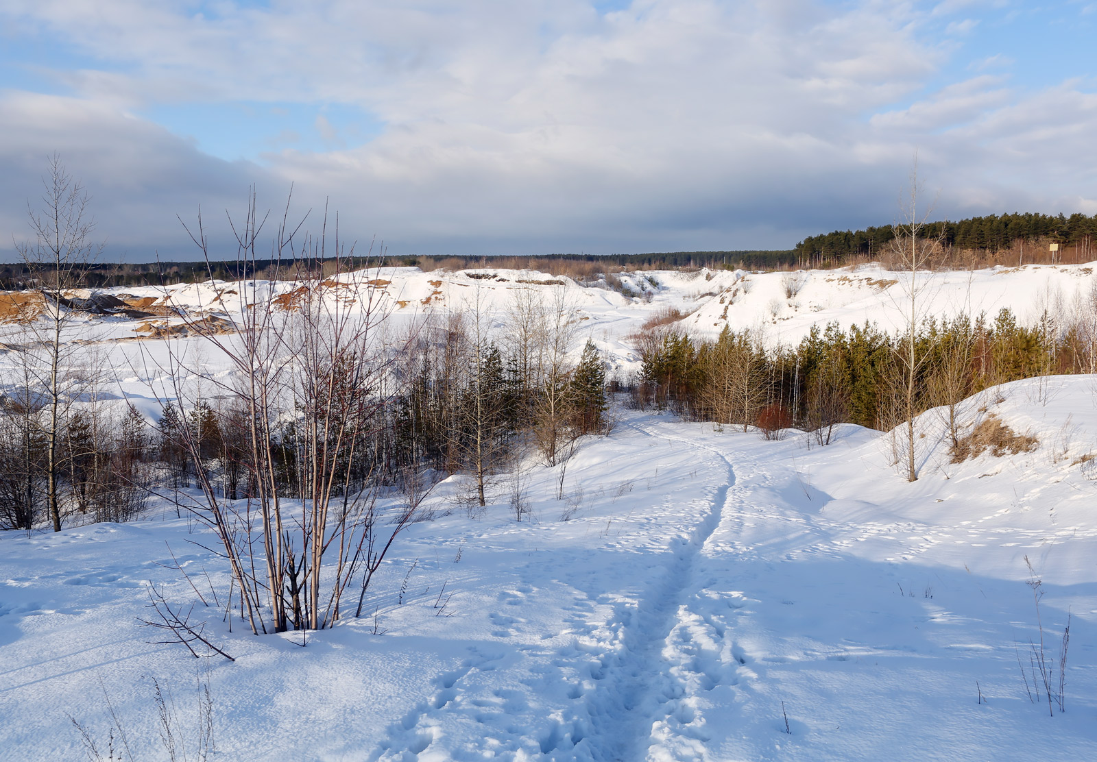 Песчаный карьер, image of landscape/habitat.