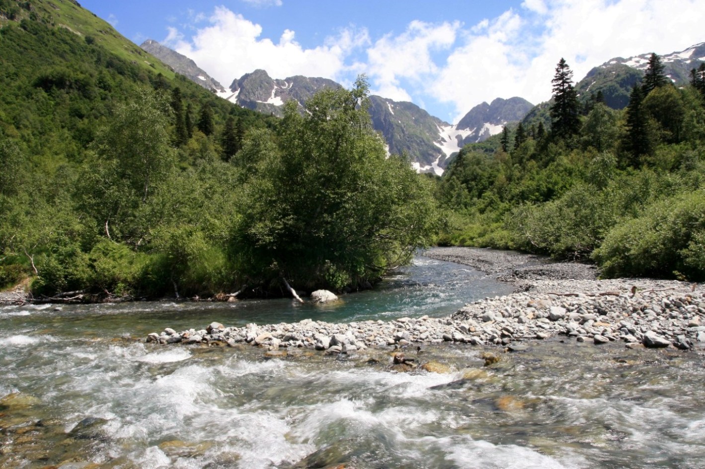 Долина реки Киша, изображение ландшафта.