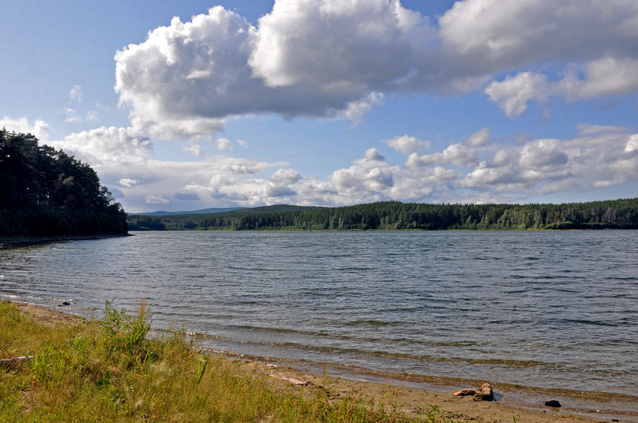 Озеро Большой Кисегач, изображение ландшафта.