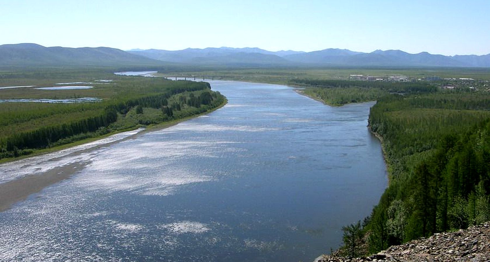 Река Колыма, изображение ландшафта.