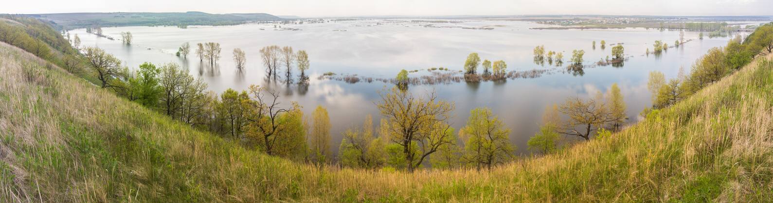 Правый берег реки Зай, изображение ландшафта.